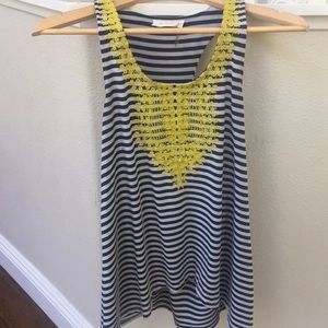 Striped racer back tank
